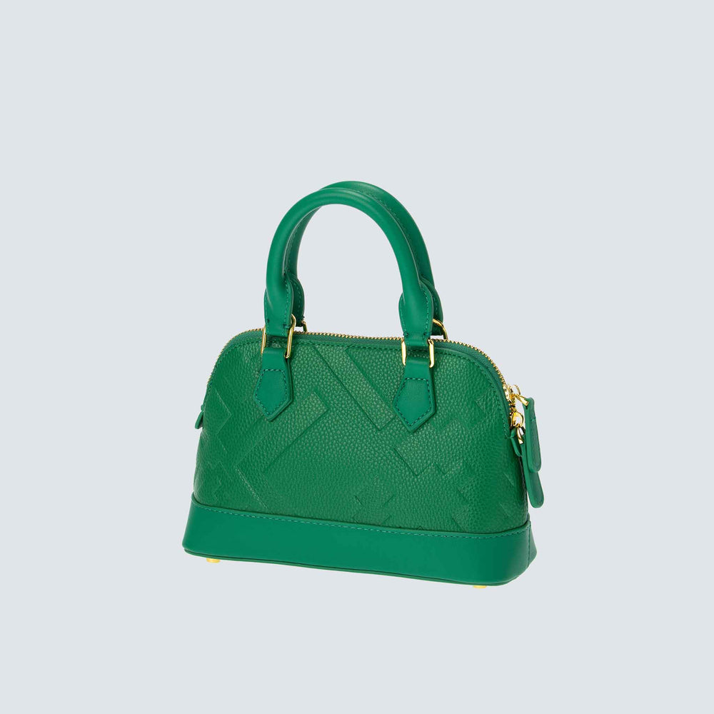 EMBOSSED DOME BAG - GREEN